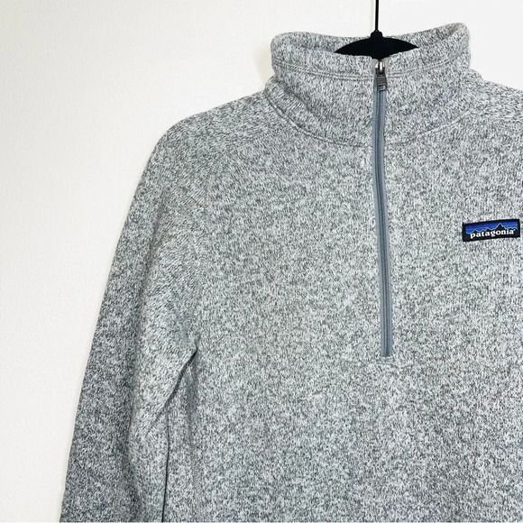 Patagonia Better Sweater Light Gray 1/4 Zip Fleece Sweatshirt Medium Women’s - Picture 3 of 11